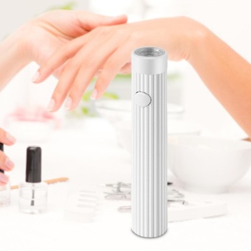 Ручная светодиодная лампа для ногтей, 2 скорости, быстрая полимеризация, USB-лампа для ногтей, цилиндрическая, белая