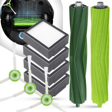 ФИЛЬТРЫ ЩЕТКИ ВАЛИКИ ДЛЯ IROBOT ROOMBA I7 E5 I3 I6 I5 I4 I4+ E6 КОМПЛЕКТ