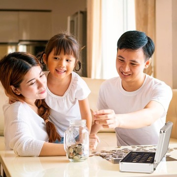 КОЛЛЕКЦИОННАЯ МОНЕТНАЯ КОРОБКА, АЛЮМИНИЕВЫЙ ЧЕМОДАН 33-48 ММ, 6 ЛОТКОВ