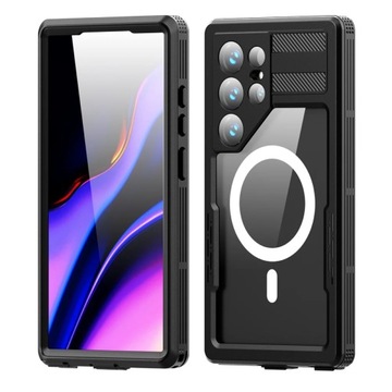 Etui wodoodporne pancerne do Galaxy S24 Ultra obudowa do MagSafe case cover