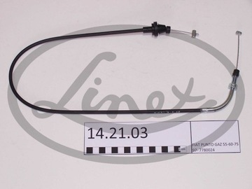 ГАЗОВЫЙ КАБЕЛЬ LINEX FIAT PUNTO 55/60/75 07.96-