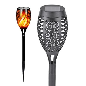 Солнечная лампа, садовый факел, шипованный фонарь с эффектом пламени огня
