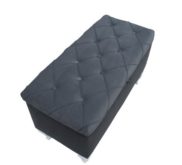 Стеганый пуф-скамья с сундуком Sofia