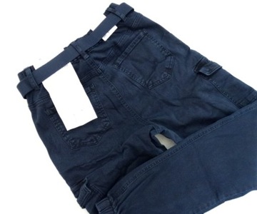 Włoskie jeansy BAGGY bojówki gnieciuchy guziki S