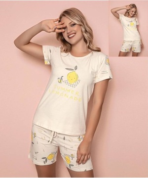 KRÓTKA PIŻAMA DAMSKA BAWEŁNIANA 4094