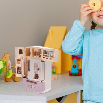 Мини-холодильник, игрушки для детей, играющих на кухне