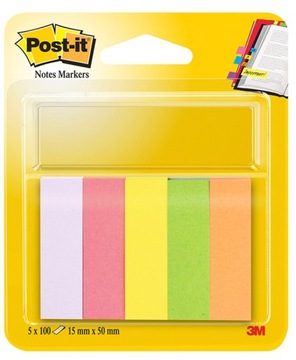 ZNACZNIKI SAMOPRZYLEPNE NEONOWE 5 BLOCZKÓW