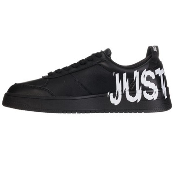 JUST CAVALLI skórzane sneakersy męskie buty BLACK AZULA roz.42