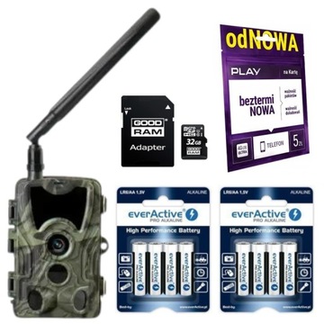 Zestaw Fotopułapka HC-801Pro | 8xAA + 32GB + SIM