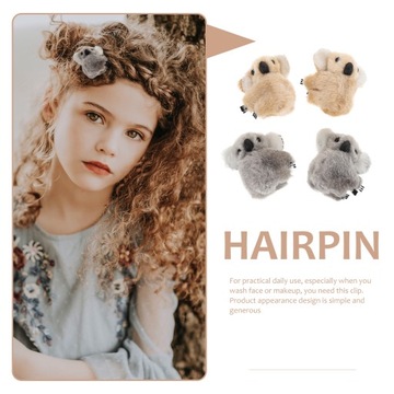 МИНИ-ЗАЖИМЫ ДЛЯ ВОЛОС АКСЕССУАРЫ ДЛЯ ВОЛОС ПЛЮШЕВЫЕ ВОЛОСЫ КОАЛЫ