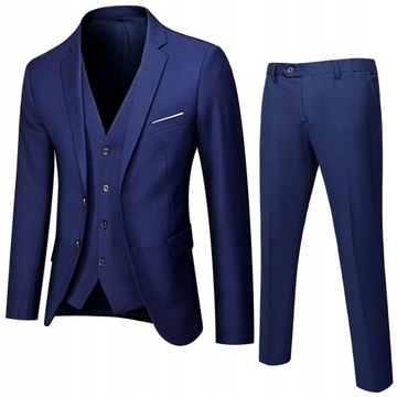 Garnitur męski dwurzędowy Simple slim r. XXL