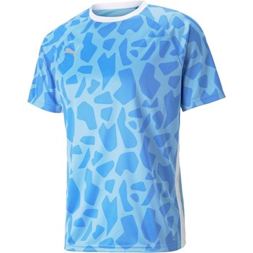 T-shirt koszulka męska Puma teamLIGA Graphic Shirt niebieski