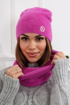ШАПКА ЗИМНЯЯ ЖЕНСКАЯ, ТЕПЛАЯ ШАПКА, ФУКСИЯ