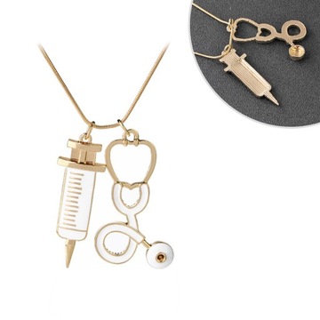 STETOSKOP NASZYJNIK ŁAŃCUSZEK ZAWIESZKA PREZENT ZDROWIE