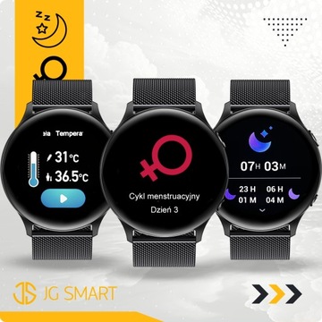 SMARTWATCH ZEGAREK DAMSKI MENU PL ROZMOWY POWIADOMIENIA SMART WATCH 2 paski