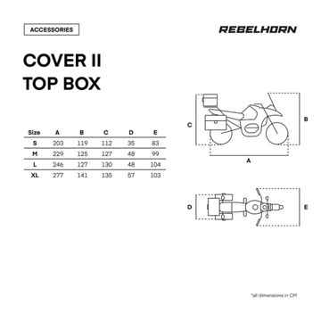 Мотоциклетный чехол Rebelhorn XL с местом для багажника