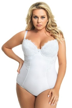 Modelujące BIAŁE body GORSENIA G184 LIVIA, 85C