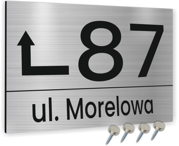 Tabliczka ADRESOWA NA DOM NUMER DOMU ZE STRZAŁKĄ