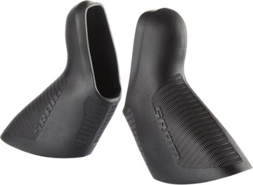 Gumy nakładki klamkomanetek SRAM Hoods Red / Force czarne