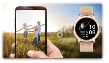 SMARTWATCH DAMSKI ZEGAREK RUBICON +GRAWER KROKI CIŚNIENIE SMS FB