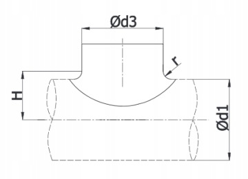 Тройник седельный СП-250-125 Алнор