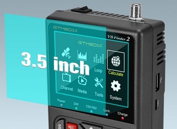 GTMEDIA FreeSAT V8 FINDER 2 ЧЕРНЫЙ Спутниковый измеритель