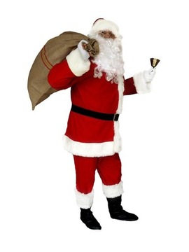 Профессиональный ВЕЛУРОВЫЙ КОСТЮМ САНТА МОРОЗА НА РОЖДЕСТВЕНСКИЙ САНТА МОРОЗ