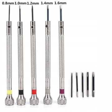 ZESTAW ŚRUBOKRĘTÓW ZEGARMISTRZOWSKICH 5 SZTUKI