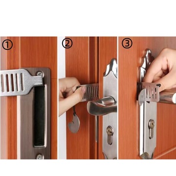 2× ДВЕРНОЙ ЗАМОК ДЛЯ ОТЕЛЯ Прочный туристический противовзломный ЗАМОК