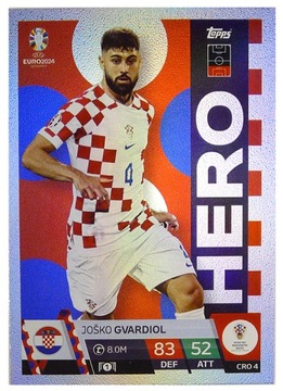 Topps Match Attax EURO 2024 GERMANY karta HERO - Gvardiol CRO 4