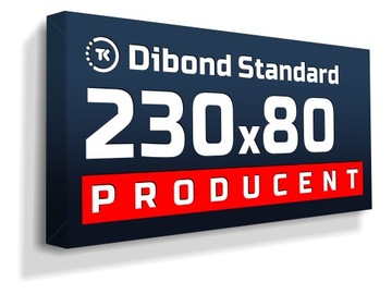 Kaseton reklamowy LED Dibond STANDARD 230x80cm