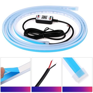 180 см RGB светодиодная лента для автомобильных фар, крышка для капота двигателя