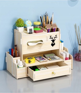 Настольный органайзер, Оттенки коричневого и бежевого.