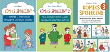KOMIKS SPOŁECZNY 1+2+3 ćwiczenia UMIEJĘTNOŚCI SPOŁECZNE TUS