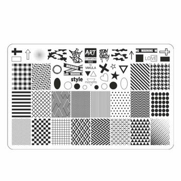 Blaszka do paznokci płytka do stampingu GEOMETRIA ART STAMPING by VAKULA 02