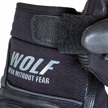 ЛЕГКИЕ ПРОЧНЫЕ МОТОЦИКЛЕРНЫЕ ПЕРЧАТКИ WOLF ИЗ КОЖИ И ТЕКСТАЛЯ PRO-X BLK XL