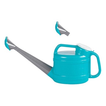 Konewka z wymienną końcówką do spryskiwacza, długą wylewką, niebieska 2,5 l