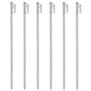 Heavy Duty Steel Tent Stakes Pegs with Hook and