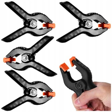 ŚCISK ZACISK STOLARSKI SPRĘŻYNOWY MODELARSKI KLAMERKA CHWYTAK KLIPS 4szt