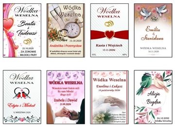 ETYKIETY Naklejki na wódkę butelki Rocznicę Ślubu