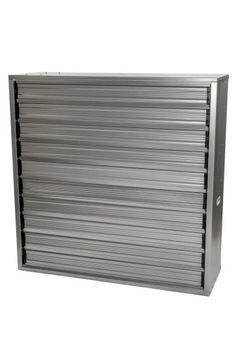 Вентилятор двускатный с жалюзи ТКЗМ-140 для промышленного зала 1380х1380х450