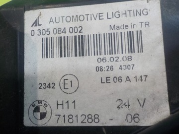 BMW 1 E87 08R 3D HALOGEN PRAVÝ 718288 0305084002