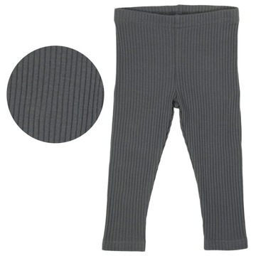 LEGGINSY BAWEŁNIANE PRĄŻEK szczupłe grafit 122