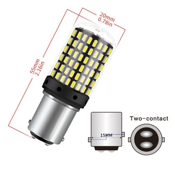 СВЕТОДИОДНАЯ ЛАМПА 144 SMD 4014 P21/5W BAY15D CANBUS