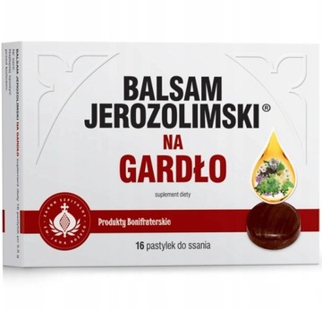 BALSAM JEROZOLIMSKI na gardło 16 past. INFEKCJE