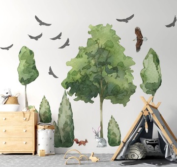 Наклейки на стену XXL Очень большие деревья, лес 3