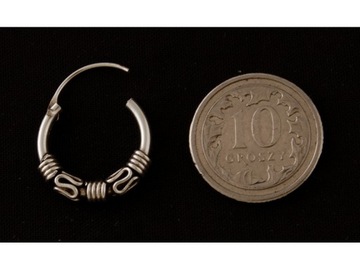 Kolczyki srebro 925 koła średnica 1,4 cm k3273