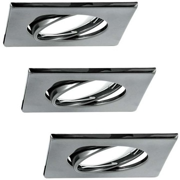 Sufitowe LAMPY wpuszczane OLIN 305879 Polux zestaw 3 kwadratowych OPRAW reg
