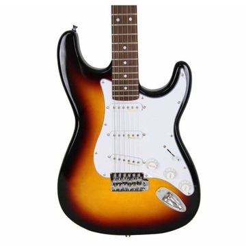 ЭЛЕКТРОГИТАРА SUNBURST 4/4 STRATOCASTER ДЛЯ НАЧИНАЮЩИХ ОБУЧАТЬСЯ