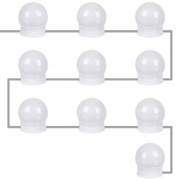 LED LAMPKI MAKIJAŻ ŚWIATEŁKA NA LUSTRO DO TOALETKI Lampki LED na Lustro